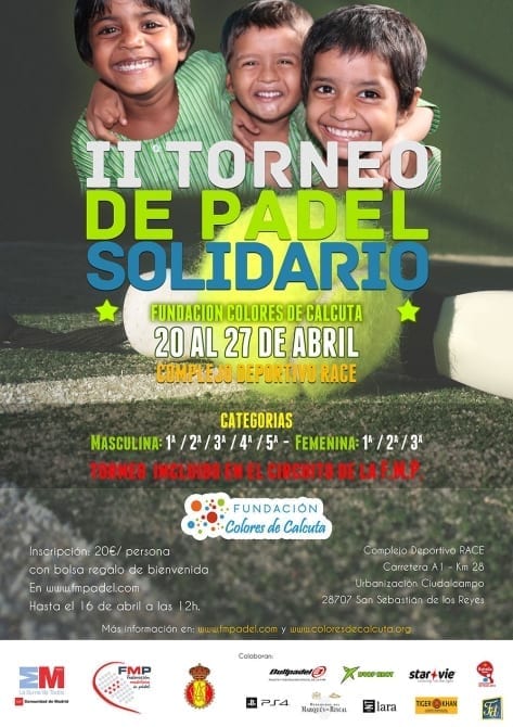 Torneo de Cartel Pádel Colores de Calcuta